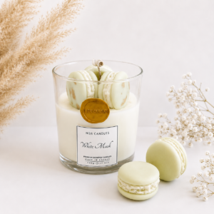White Musk Macaron – Αρωματικό Κερί Σόγιας