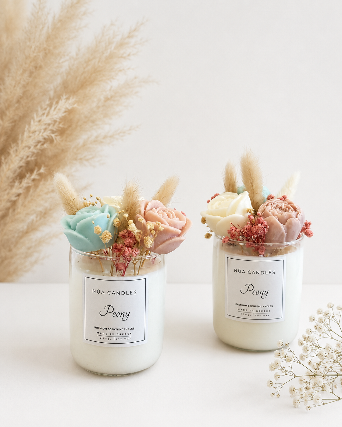 Peony 2 in 1 – Αρωματικό Κερί Σόγιας & Wax Melts Λουλουδιών
