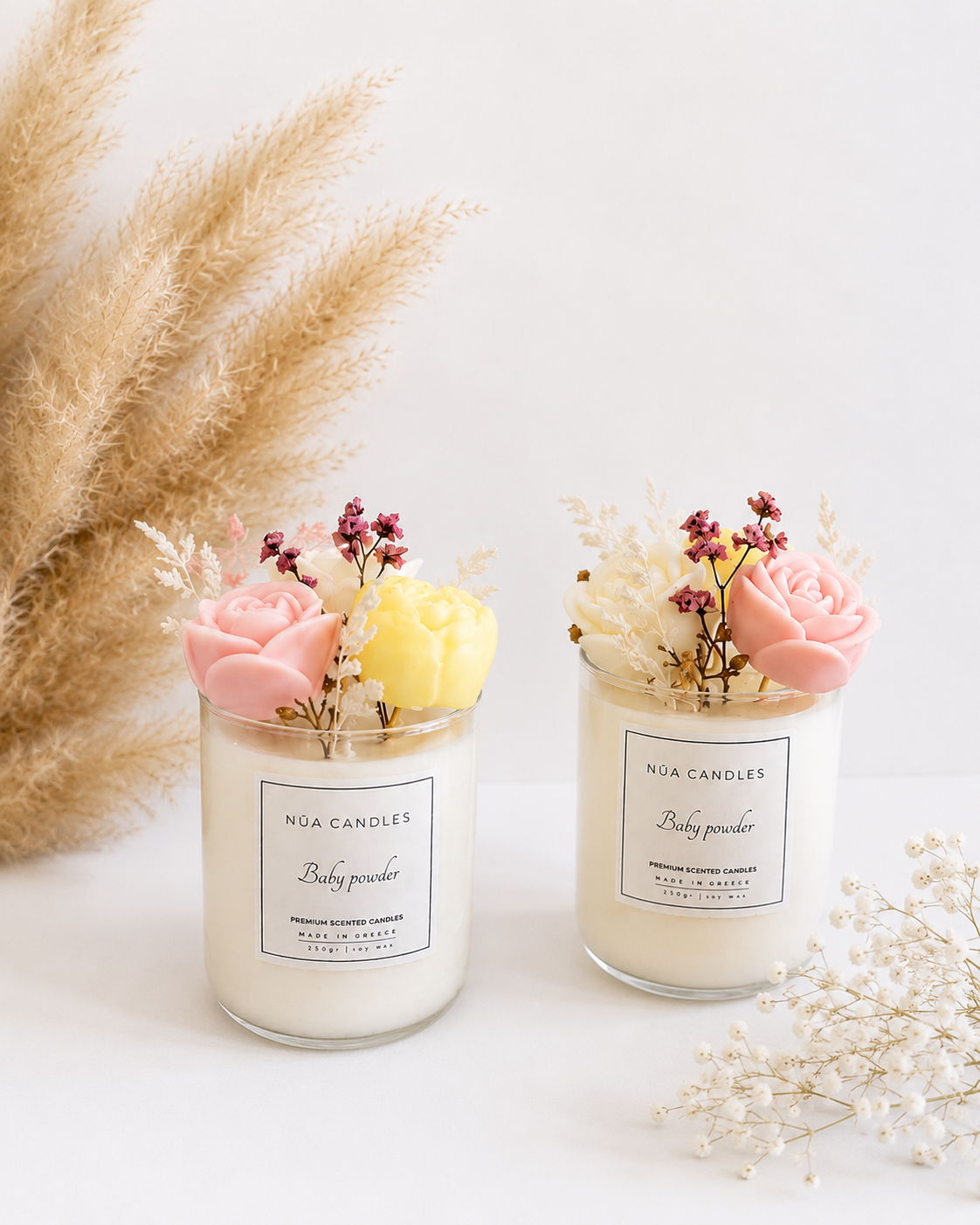 Baby Powder 2 in 1 – Αρωματικό Κερί Σόγιας & Wax Melts Λουλουδιών