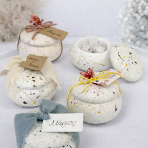 Macaron πιτσιλωτό βαζάκι