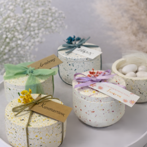 Μπομπονιέρα Βαζάκι πιτσιλωτό