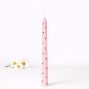 Λαμπάδα pink με καρδιές