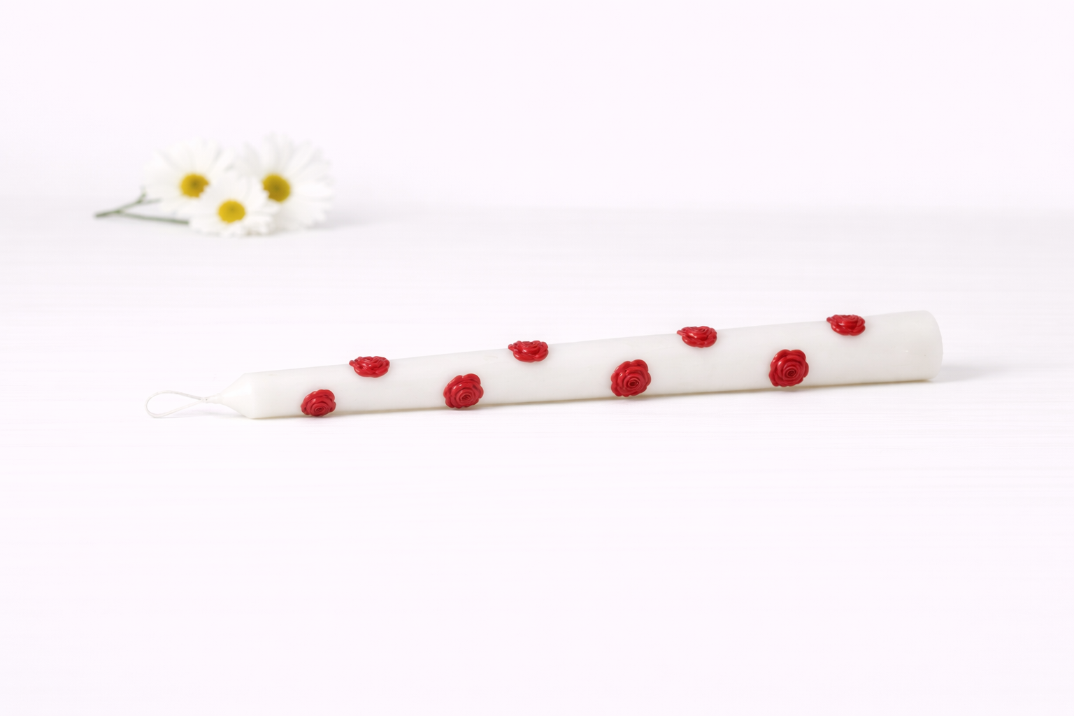 Λαμπάδα με κόκκινα τριαντάφυλλα - Image 3