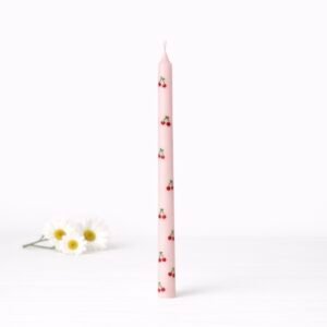 Λαμπάδα pink με κερασάκια