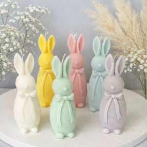 Λαγουδάκι με Φιόγκο – Διακοσμητικό Κερί Σόγιας