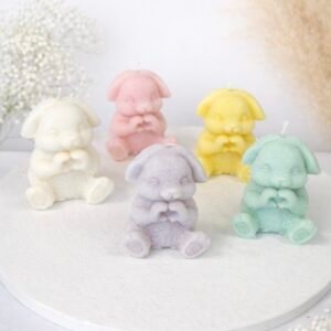 Λαγουδάκι με Καρδιά -Διακοσμητικό Κερί Σόγιας