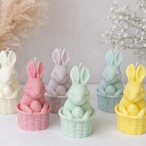 Λαγουδάκι σε Καλαθάκι με Αυγό -Διακοσμητικό Κερί Σόγιας