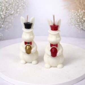 Λαγουδάκι με Καπέλο-Διακοσμητικό Κερί Σόγιας