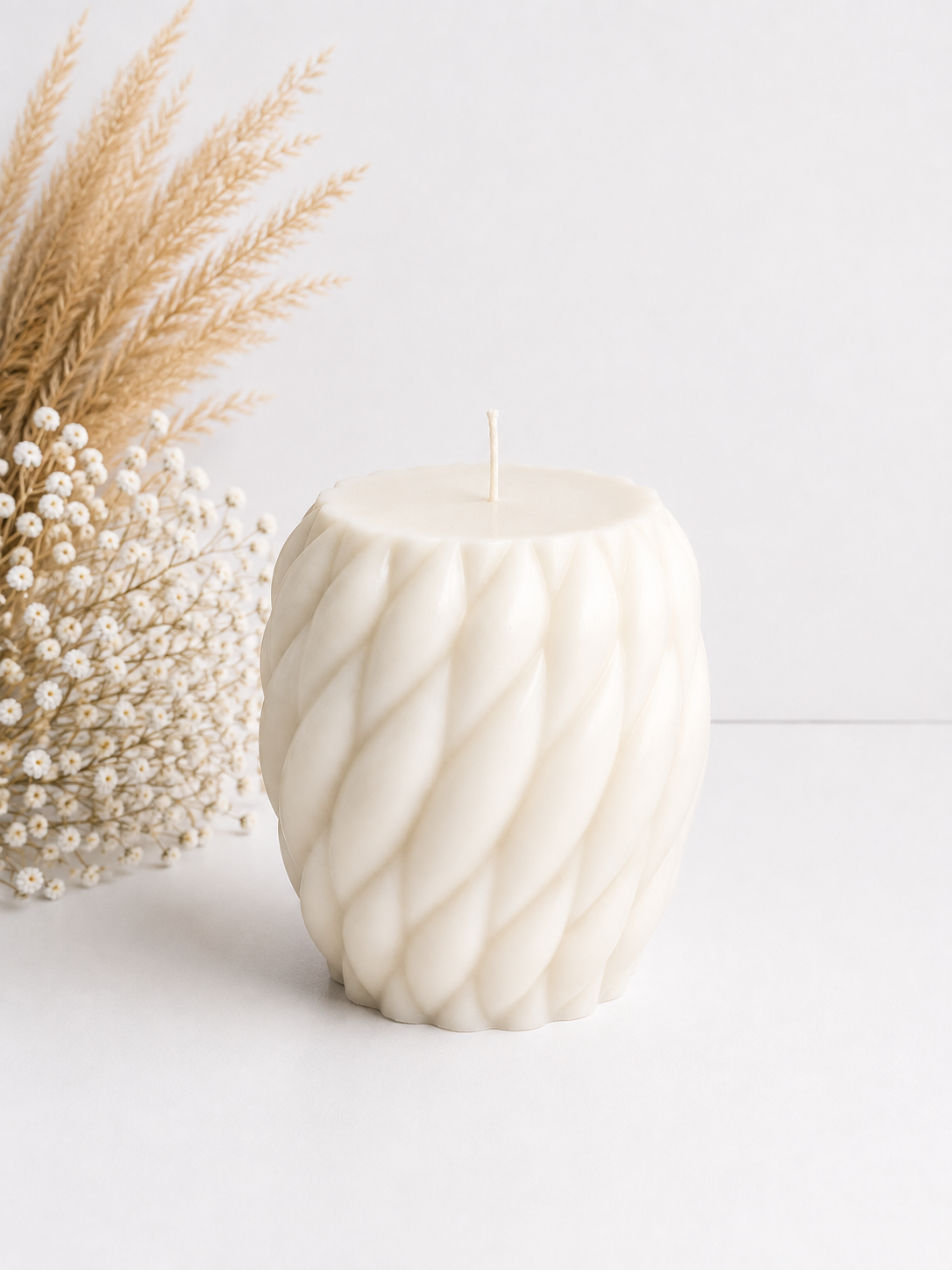 Twist Pillar Candle XL– Διακοσμητικό Κερί Σόγιας - Image 5