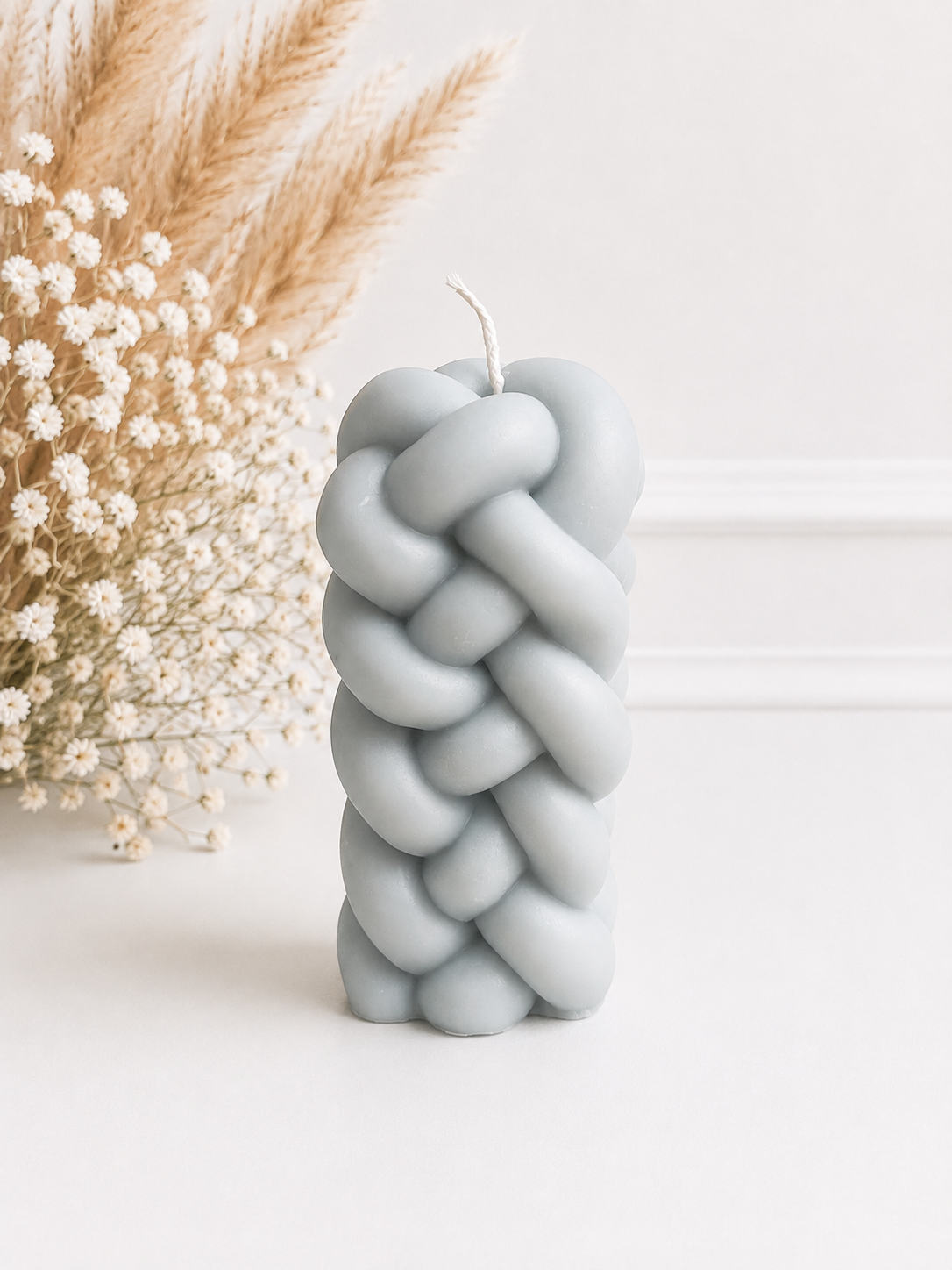 Χειροποίητο Διακοσμητικό Κερί Braid Pillar - Image 3